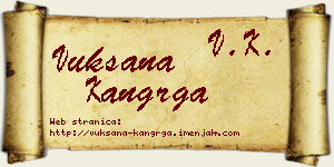 Vuksana Kangrga vizit kartica